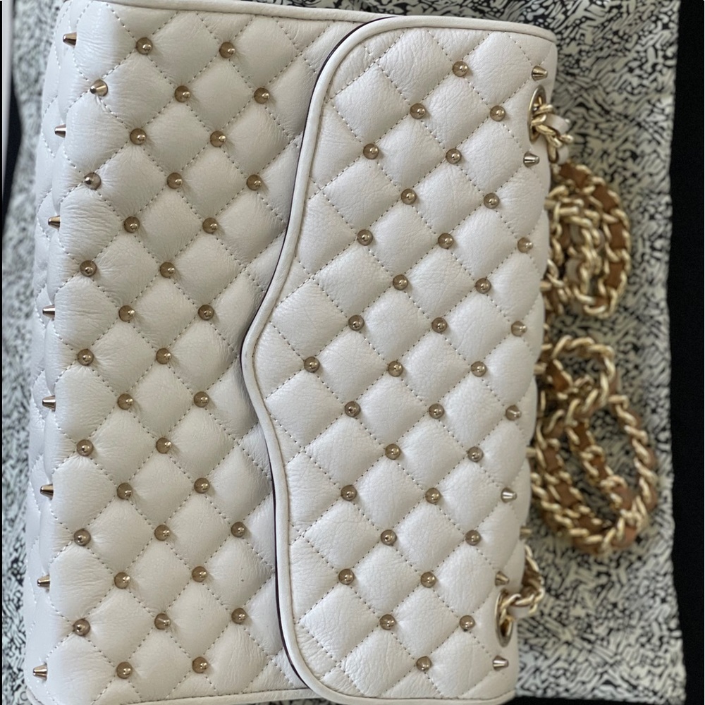 Rebecca Minkoff studded white crossbody bag
